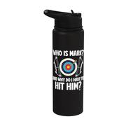 Archery Lover Who is Mark Funny Archer Stainless Steel Insulated Water Bottle