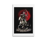 Archery Poster Japanese Samurai Horseback Archery Poster Decorative Painting Canvas Wall Posters And Art Picture Print Modern Family Bedroom Decor Posters 16x24inch(40x60cm)