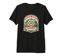 Archery Range Badge Recurve Bow and Arrow Target Premium T-Shirt