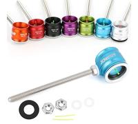 Archery Recurve Bow Sight Head 0.5/0.75/1.0 Optical Fiber Pin Aiming Point Aluminum Sight Suitable for Recurve Bow (Light Blue, Optical Fiber 1.0)