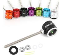 Archery Recurve Bow Sight Head 0.5/0.75/1.0 Optical Fiber Pin Aiming Point Aluminum Sight Suitable for Recurve Bow (Black, Optical Fiber 0.50)