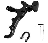 Archery Release Aids Thumb D Loop Rope Adjustable 4 Finger 360 Degree Rotating Bow Releaser 360° rotatable release bow archery aids d loop rope thumb bowcompound aid releaser