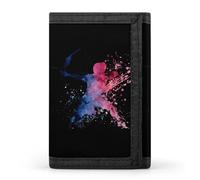 Archery Sport Watercolor Splash Men Trifold Wallets with Card Holders Keychain Slim Purse Money Clip for Women