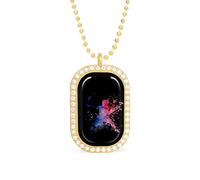 Archery Sport Watercolor Splash Women's Necklaces Pendant Necklace Fashion Diamond Jewelry with Chain