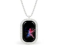 Archery Sport Watercolor Splash Women's Necklaces Pendant Necklace Fashion Diamond Jewelry with Chain