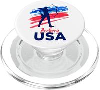 Archery Support the Team Player USA Flag Mens Archer PopSockets PopGrip for MagSafe