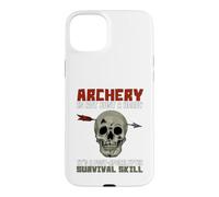 Archery Survival Skill Skull Arrow Humor Case for iPhone 15 Plus