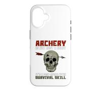 Archery Survival Skill Skull Arrow Humor Case for iPhone 16
