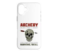 Archery Survival Skill Skull Arrow Humor Case for iPhone 16 Plus