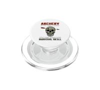 Archery Survival Skill Skull Arrow Humor PopSockets PopGrip for MagSafe