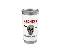 Archery Survival Skill Skull Arrow Humor Stainless Steel Insulated Tumbler