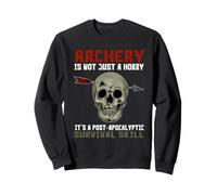 Archery Survival Skill Skull Arrow Humor Sweatshirt