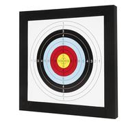 Archery Target 50x50cm EVA Foam with 10 Target Papers for Recurve Bow | 50mm thick cushioning reduces arrow bounce | high-contrast target rings | 10 spare target papers & 4 pins included