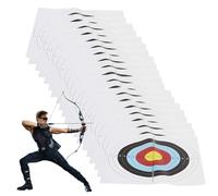 Archery Target Paper, 20PCS 24Inch/16Inch 10 Ring Shooting Targets Paper, Hunting & Shooting Practice Clear Painting Archery Targets for Backyard Accessories