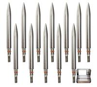 Archery Target Points 300 Grains Archery Field Points Arrowheads 9/32 Inch Stainless Steel Screw in Archery Field Tips and Broadheads (1 Dozen 12 Pack)