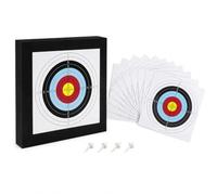 Archery Targets For Backyard, 50mm Thick Portable Arrow EVA Foam Target Block With 10 Target Papers & 4 ABS Pins, Indoor Outdoor Shooting Practice For Recurve & Compound Bows