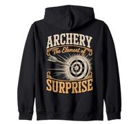Archery The Element Of Surprise Bowhunter Zip Hoodie