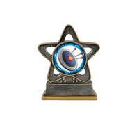 Archery Trophy Star 120mm Antique Silver and Gold Resin Award Free Engraving RST005AS-CL
