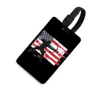 Archery US Flag Men Archer Bowhunting Hunter Luggage Tags Travel ID Tags Suitcase Tag Name Tag Baggage Identifier Labels