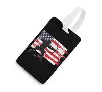 Archery US Flag Men Archer Bowhunting Hunter Luggage Tags Travel ID Tags Suitcase Tag Name Tag Baggage Identifier Labels
