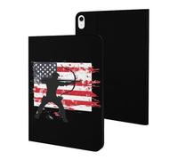 Archery US Flag Men Archer Bowhunting Hunter Tablet Case Compatible with iPad 10代 (10.9in) Protective Case Cover Tablet Stand Cover