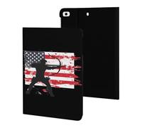 Archery US Flag Men Archer Bowhunting Hunter Tablet Case Compatible with ipad Mini 1/2/3/4/5 (7.9in) Protective Case Cover Tablet Stand Cover