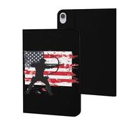 Archery US Flag Men Archer Bowhunting Hunter Tablet Case Compatible with ipad Mini6 (8.3in) Protective Case Cover Tablet Stand Cover