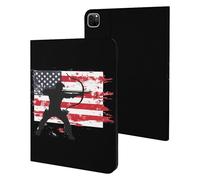 Archery US Flag Men Archer Bowhunting Hunter Tablet Case Compatible with IPAD Pro 20/21/22(11in) Protective Case Cover Tablet Stand Cover