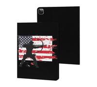 Archery US Flag Men Archer Bowhunting Hunter Tablet Case Compatible with iPad Pro 2020/2021/2022 (12.9in) Protective Case Cover Tablet Stand Cover