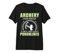 Archery Where Arrows Write - Bow Hunting Archer Premium T-Shirt
