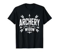 Archery Widow Arrow Target Badge Graphic Woman Spouse Bow T-Shirt