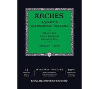 ARCHES 26 x 36 cm 300 gsm Cold Pressed Watercolour Pad