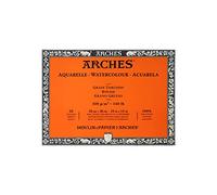 Arches Aquarelle A1795086 Pad 20 Sheets 26 x 36 Glued 4 Sides 300 g/m² Tea Towel Grain Natural White 4 Edges