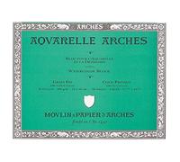 ARCHES 31 x 41 cm 300 GSM Cold Pressed Glued on 4 Sides Block Watercolour Paper - Natural White (Pack of 20 Sheets)