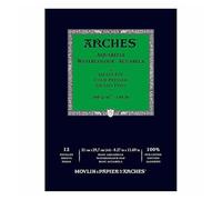 ARCHES A1795091 Enc 21x29,7 12H Aquarelle 100% Fine 300g NAT, White Natural