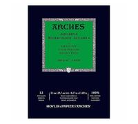 ARCHES A1795091 Enc 21x29,7 12H Aquarelle 100% Fine 300g NAT, White Natural