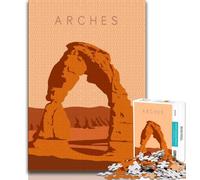 Arches Adult Jigsaw Puzzles 1000 Pieces,Staycation Kill Time Every Piece Is Unique - Challenging Family Fun Game 38x26cm