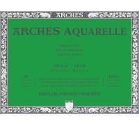 ARCHES Aquarelle 100% Fine 300g Glued Pad 4L 23x31 20 sheets Natural White