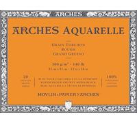Arches : Aquarelle : Block : 16x12in : 20 sheets : 140lb : 300gsm Glued : Rough