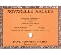 Arches : Aquarelle : Block : 140lb : 300gsm : 3.9x9.8in : 10x25cm : 20 Sheets...