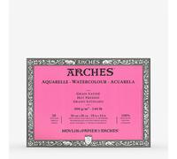 Arches : Aquarelle : Block : 14x10in : 20 sheets : 140lb : 300gsm Glued : Hot Pressed