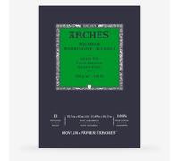 ARCHES A1795094 Bloc Enc 29,7x42 12H Aquarelle 100% Fine 300 gr Blanc NAT, White Natural