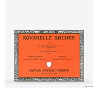 Arches Aquarelle Watercolour Paper Block 100% Cotton 12x9in 20 Sheets Rough