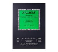 ARCHES Watercolour Pad, 300 GSM, Cold Pressed, A3 (29.7 x 42 cm), Wood, White, 29.7 x 42 x 1 cm