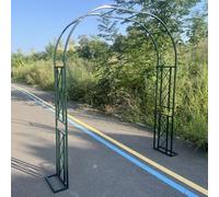 Arches for Climbing Plants, Durable Zinccoated Rose Trellis, Decorative Pgola Support for Weddings & Events (Brown, W260Xh240Cm), Litobnx, Grün, W140*H230cm