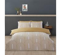 Rapport Home Arches Duvet Set Double Ochre, Yellow