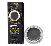 Arches & Halos Luxury Brow Building Pomade - Eyebrow Gel Cream Tint - Fill, Sculpt and Define Brows - Vegan and Cruelty Free Makeup - 3g Charcoal
