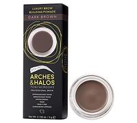 Arches & Halos Luxury Brow Building Pomade - Eyebrow Gel Cream Tint - Fill, Sculpt and Define Brows - Vegan and Cruelty Free Makeup - 3g Dark Brown