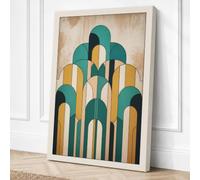 Arches in Harmony Art Deco Canvas Wall Art Print 18x12 Inch