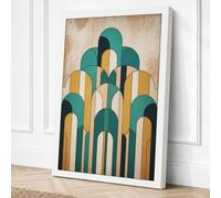 Arches in Harmony Art Deco Canvas Wall Art Print 36x24 Inch (91 x 61 cm)